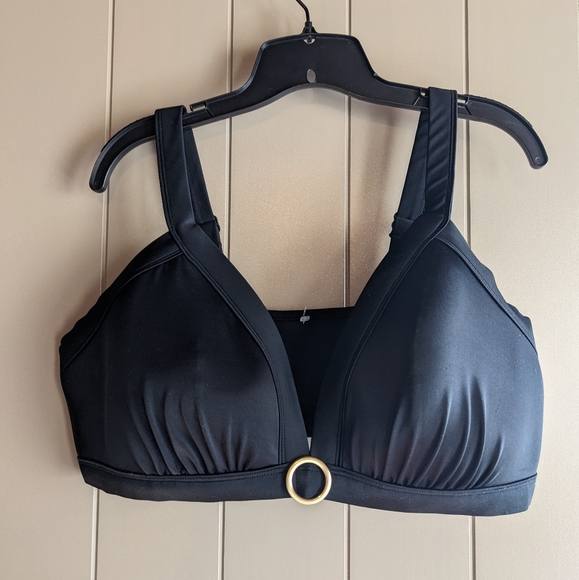 Tankini Lane Bryant Cacique Taglia 42D Nero – Top Costume Intero – Nuovo Senza Etichette